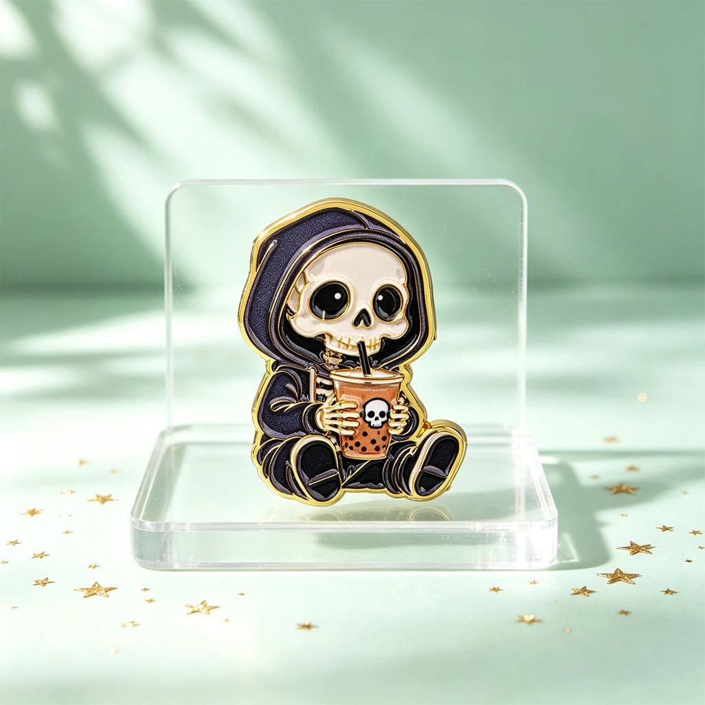 Vintage Gothic Enamel Pins Black Cat Skeleton Brooches Lapel Badges Rainbow Cartoon Metal Pin For Backpack Jacket Gift