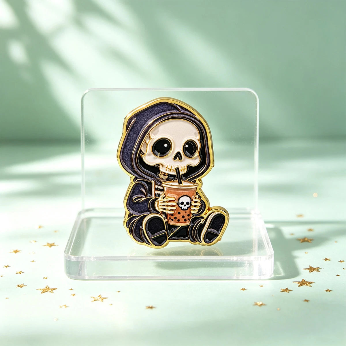 Vintage Gothic Enamel Pins Black Cat Skeleton Brooches Lapel Badges Rainbow Cartoon Metal Pin For Backpack Jacket Gift