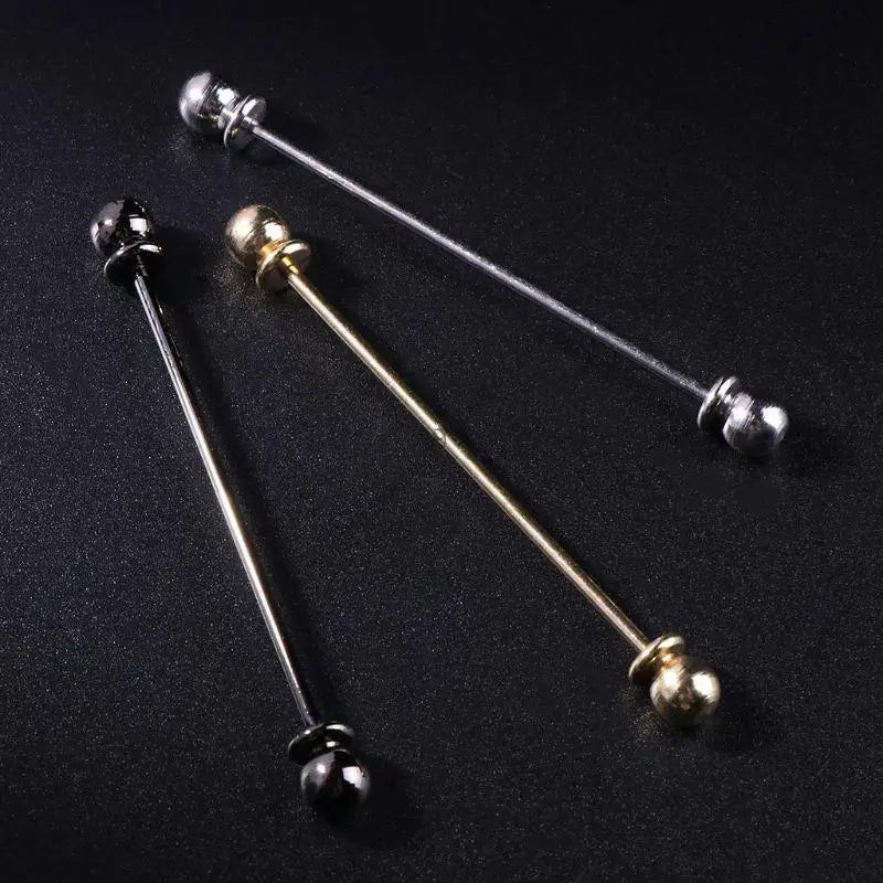 Q6RB Fashionable Shirt Pin Jewelry for Men Husband Father Portable Tie Clip Collar Clasp Business Wedding Brooch Bar Ornament