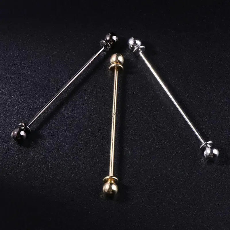 Q6RB Fashionable Shirt Pin Jewelry for Men Husband Father Portable Tie Clip Collar Clasp Business Wedding Brooch Bar Ornament