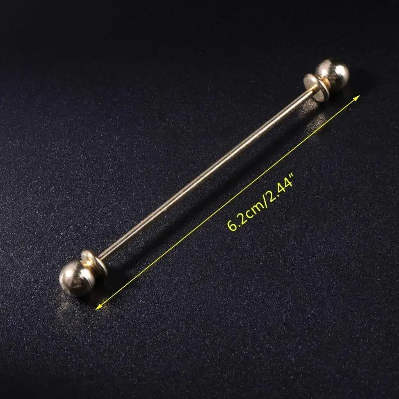 Q6RB Fashionable Shirt Pin Jewelry for Men Husband Father Portable Tie Clip Collar Clasp Business Wedding Brooch Bar Ornament